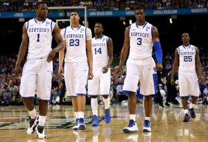 in the National Championship Game of the 2012 NCAA Division I Men's Basketball Tournament at the Mercedes-Benz Superdome on April 2, 2012 in New Orleans, Louisiana.